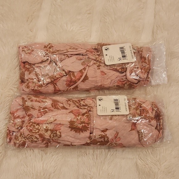 Free People Hilary Printed Top in pink combo size M - Picture 6 of 11